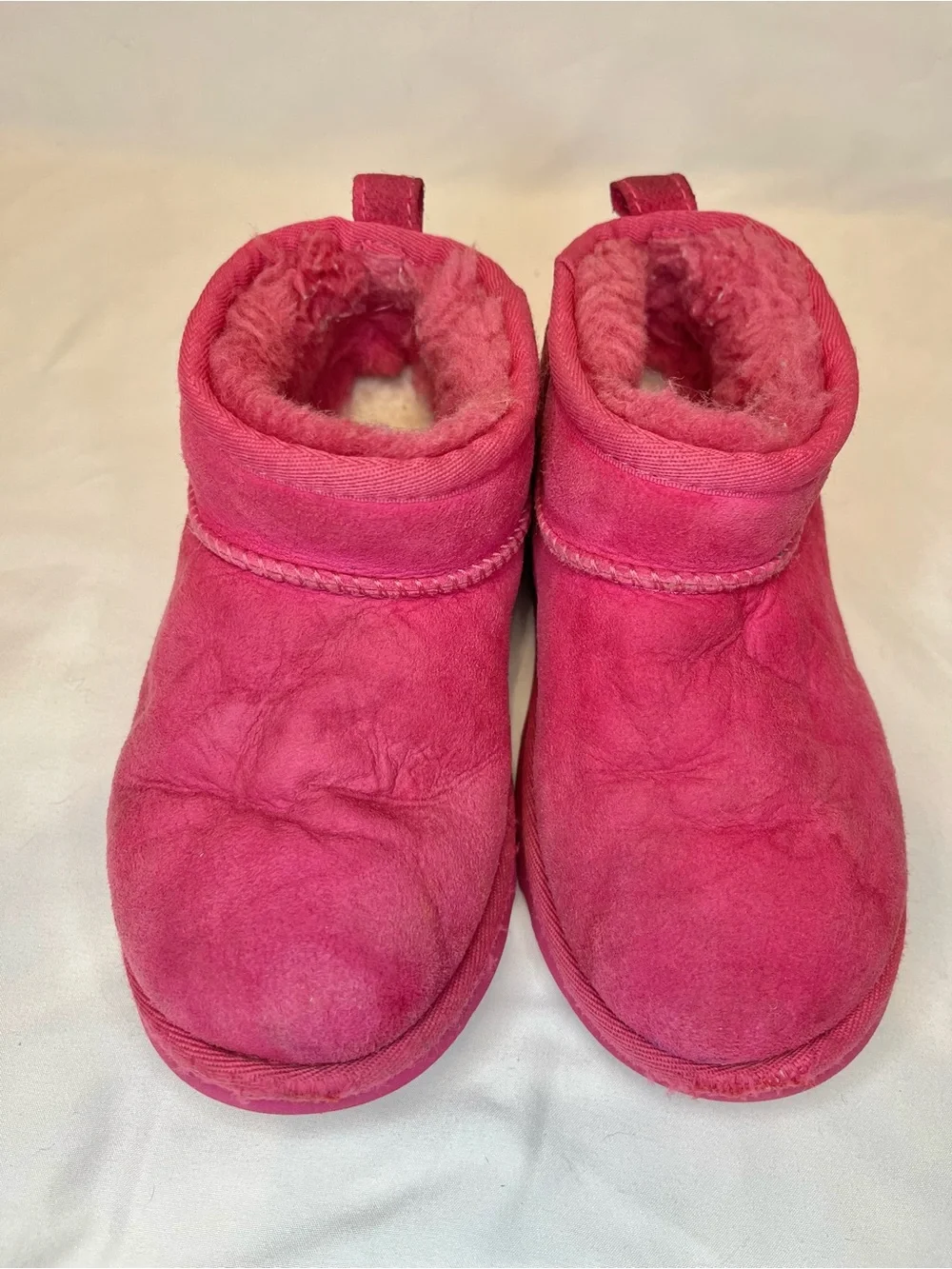 UGG Kids Shearling Lined Slip-On Boots - Pink